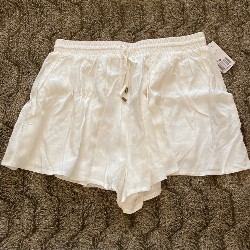 White flowy shorts